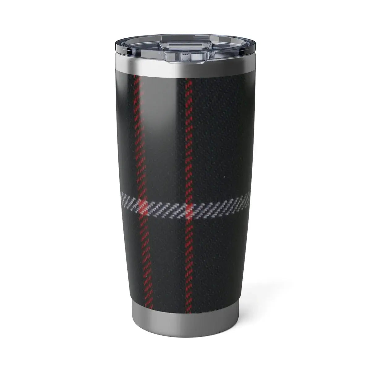 MacIntyre clan tartan black red plaid stainless steel tumbler — 20oz double-wall insulated