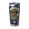 MacKenzie Luceo Non Uro tartan clan crest insulated tumbler — 20oz stainless steel with heraldic design