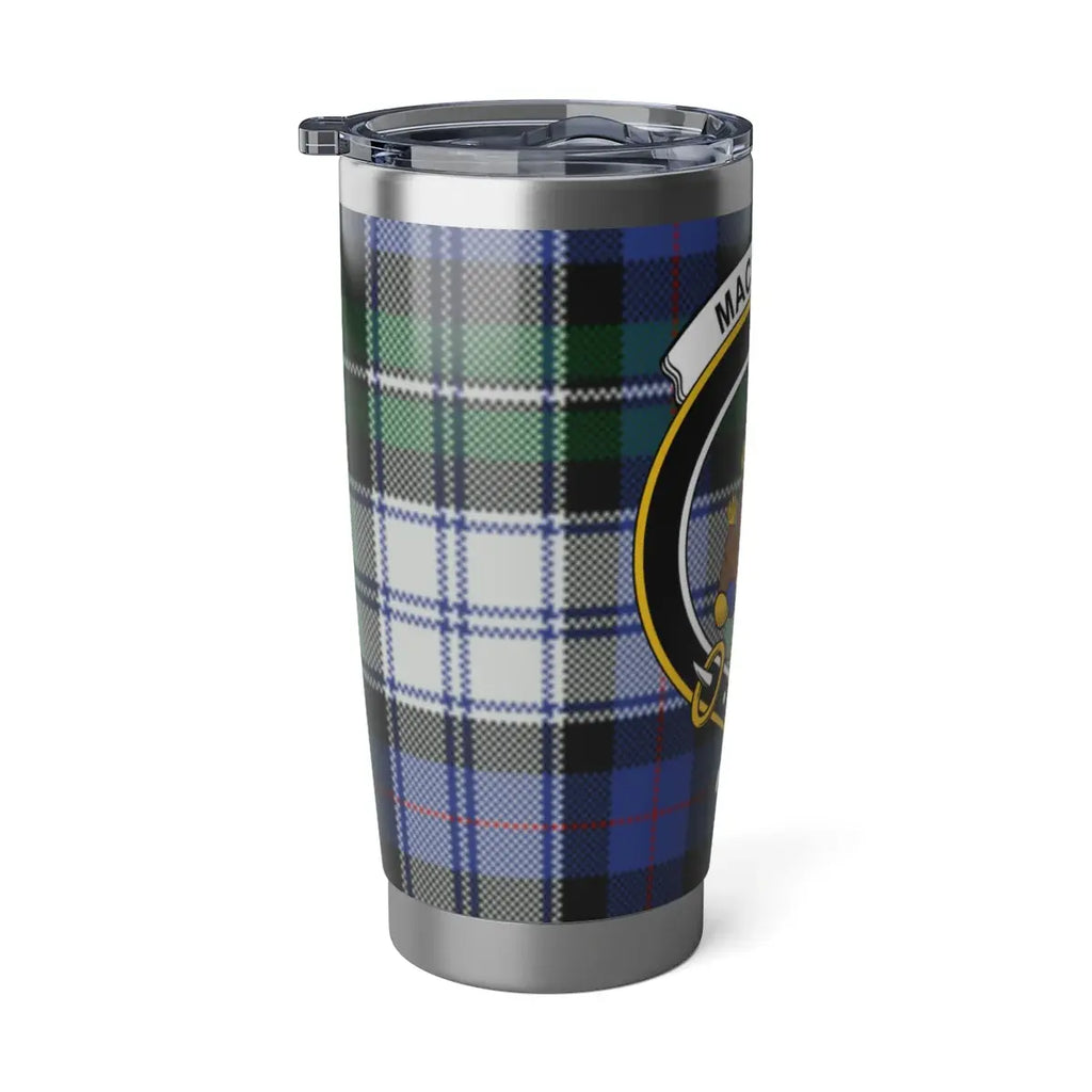 MacKenzie clan tartan blue green plaid steel travel tumbler cup — 20oz insulated