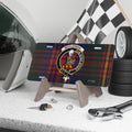 MacLennan clan crest tartan novelty license plate — Dum Spiro Spero on aluminium 12x6 inch