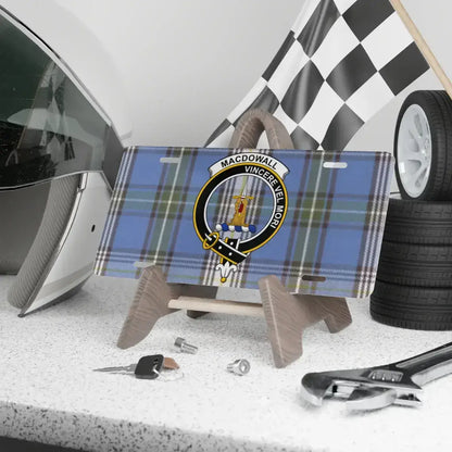 Macdowall Vincere Vel Mori Plaid License Plate product