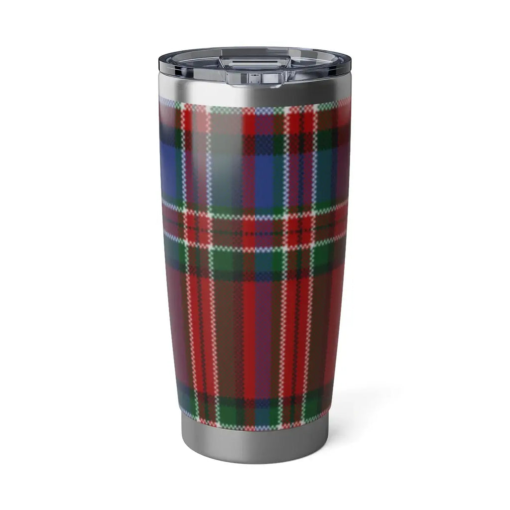 MacFarlane clan tartan plaid insulated tumbler for hot and cold drinks — 20oz stainless steel