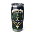MacKay Manu Forti plaid clan crest insulated tumbler — 20oz stainless steel with heraldic design