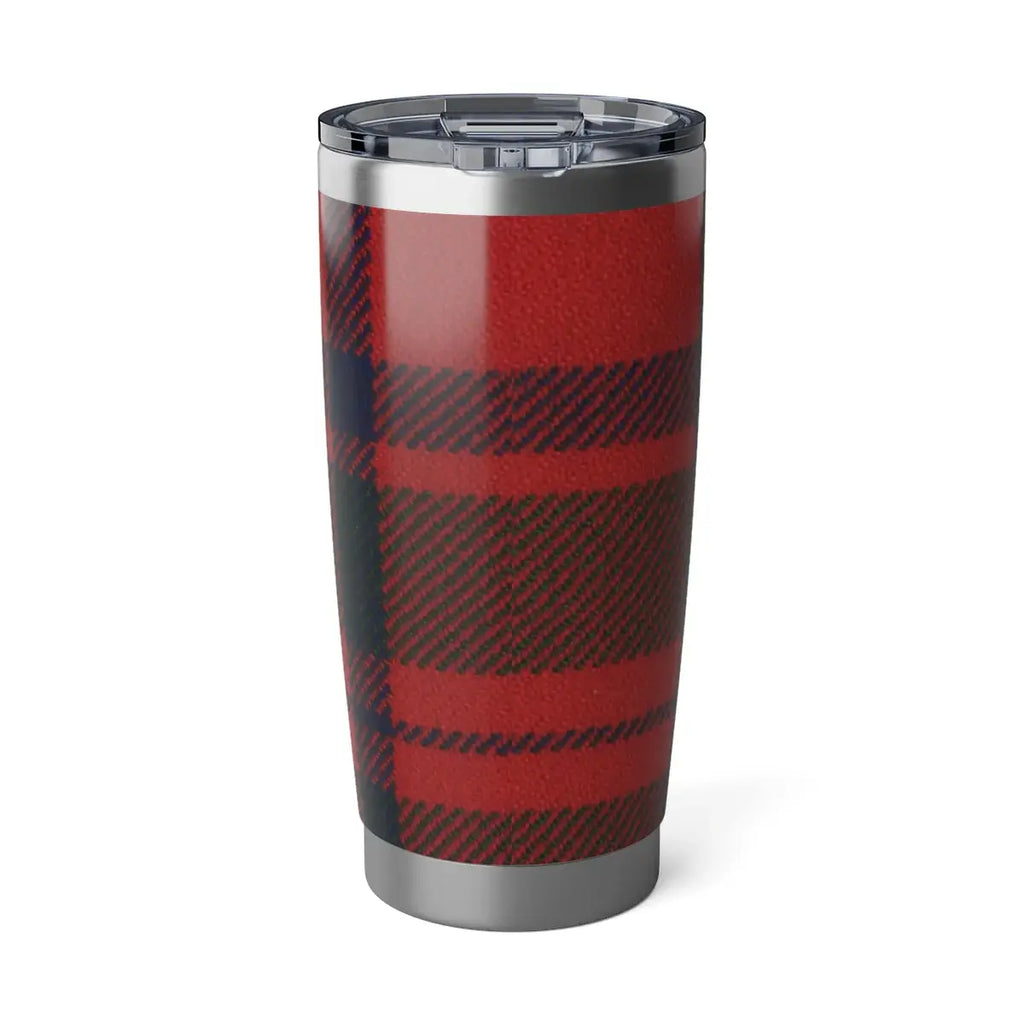 Stylish Red and Black Plaid Tumbler Travel Mug