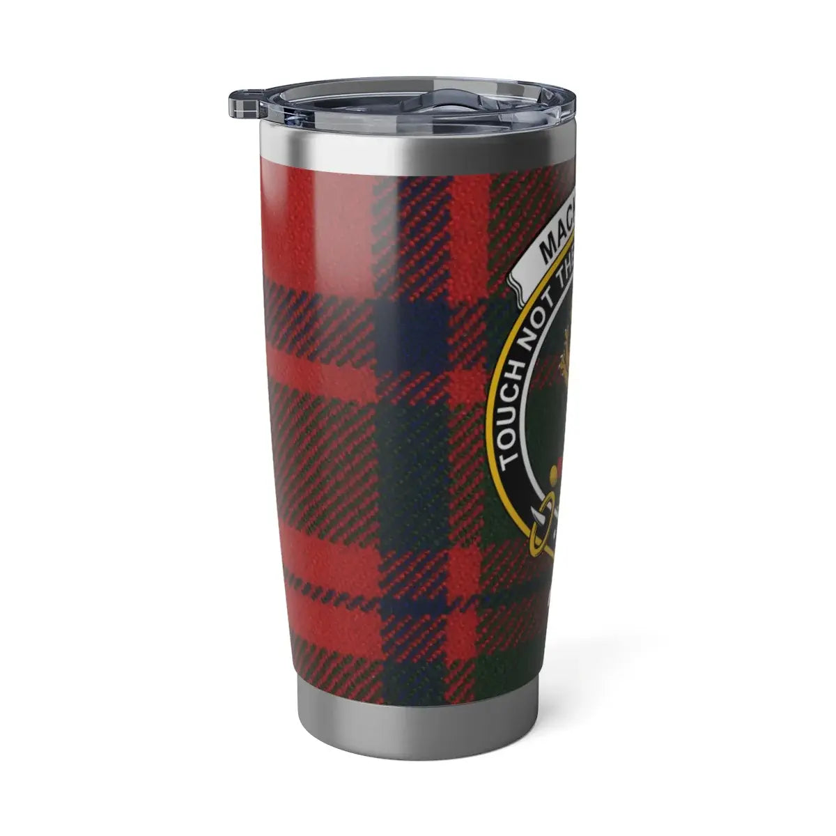 Modern Touch Not The Cat Plaid Design Tumbler