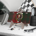 MacNab clan crest tartan novelty license plate — Timor Omnis Abesto on aluminium 12x6 inch