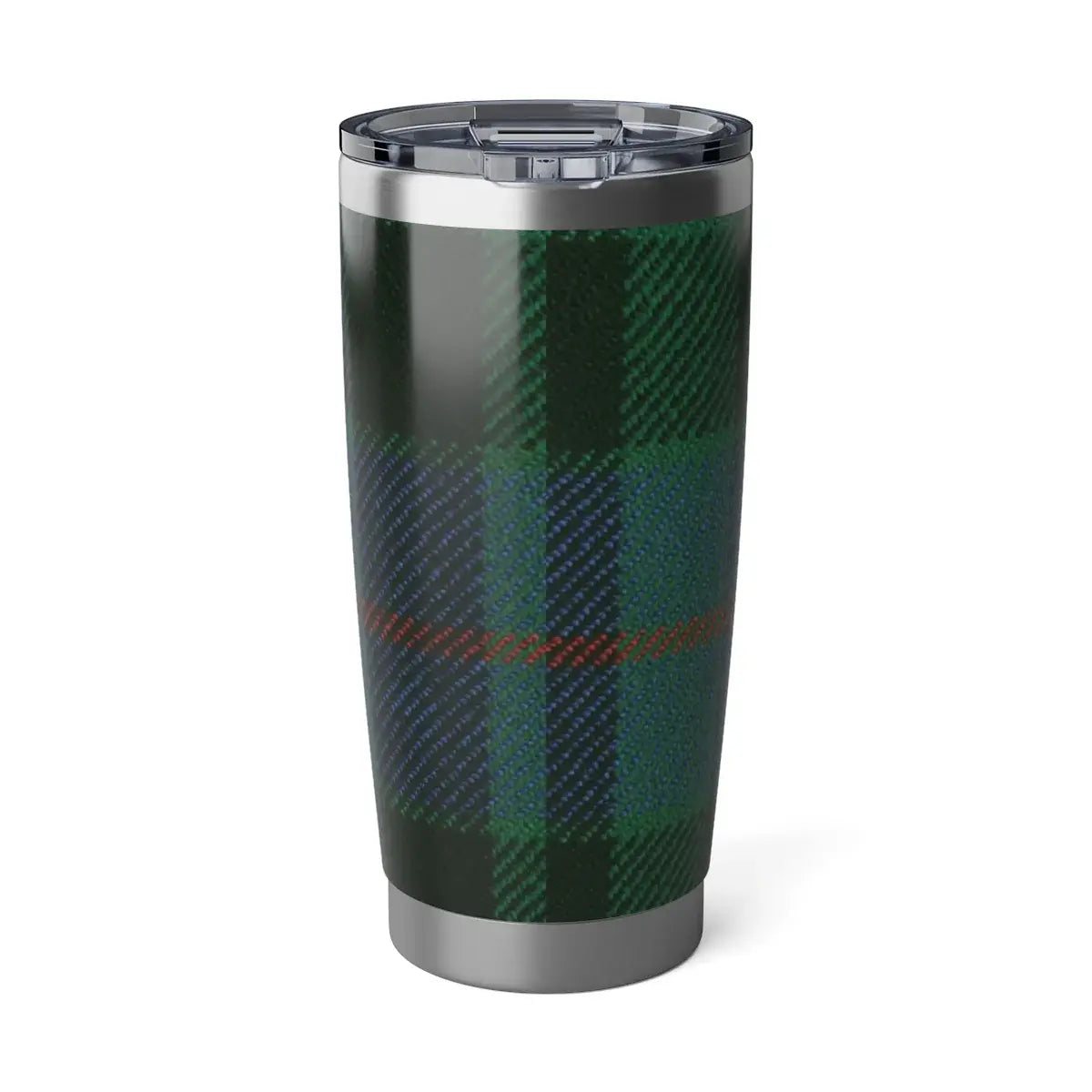 Morrison clan tartan insulated travel tumbler — 20oz stainless steel with Teaghlach Phabbay crest
