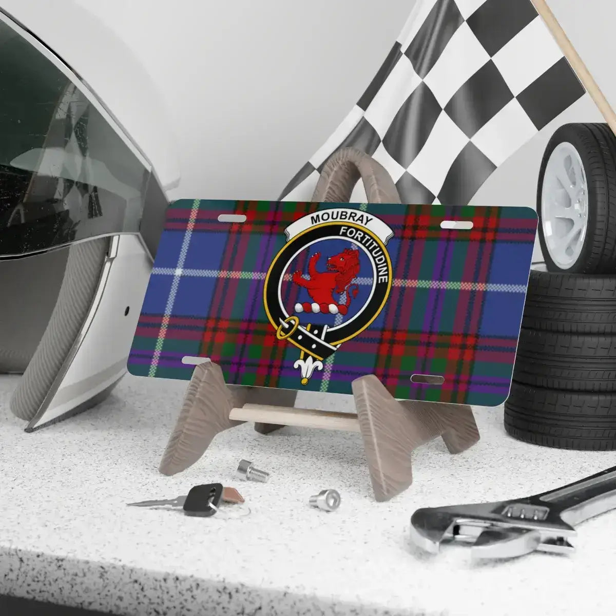 Moubray Fortitudine Scottish Tartan License Plate product