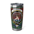 Clan Muirhead Auxilio Dei clan badge tartan tumbler — 20oz insulated stainless steel