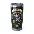 Clan Murray Tout Prest mermaid crest tartan tumbler — 20oz insulated stainless steel