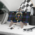 Clan Nairn tartan novelty license plate — L'Espérance Me Conforte crest, 12" x 6" aluminium