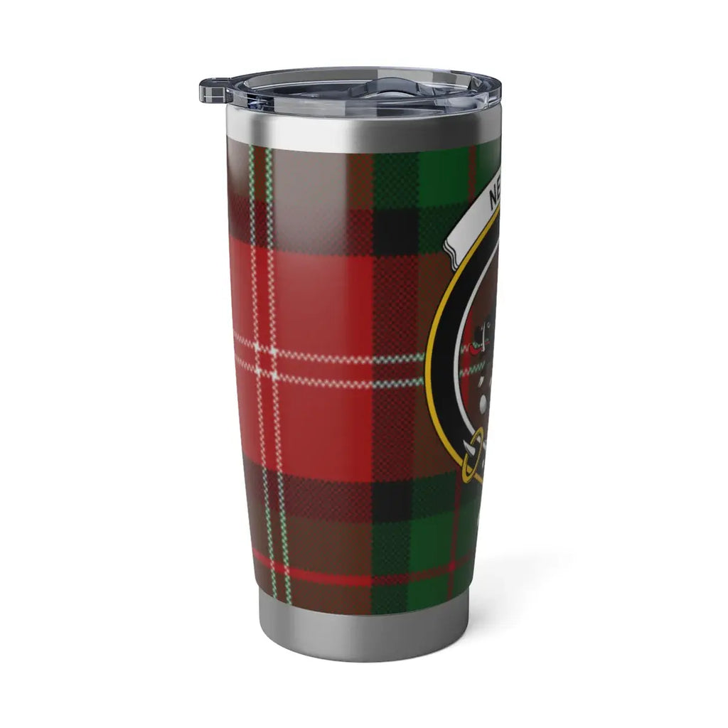 Tartan Plaid Insulated Travel Cup with Lid for Hot Drinks