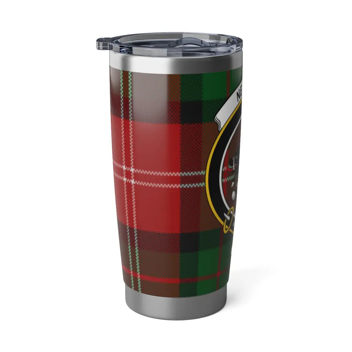 Tartan Plaid Insulated Travel Cup with Lid for Hot Drinks
