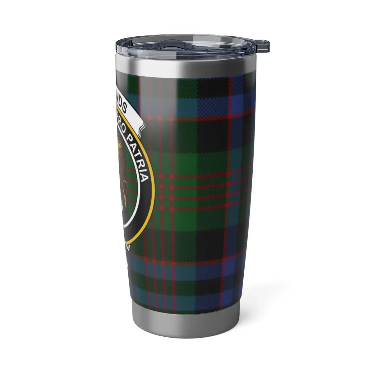 Stylish Plaid Travel Tumbler for Hot and Cold Drinks