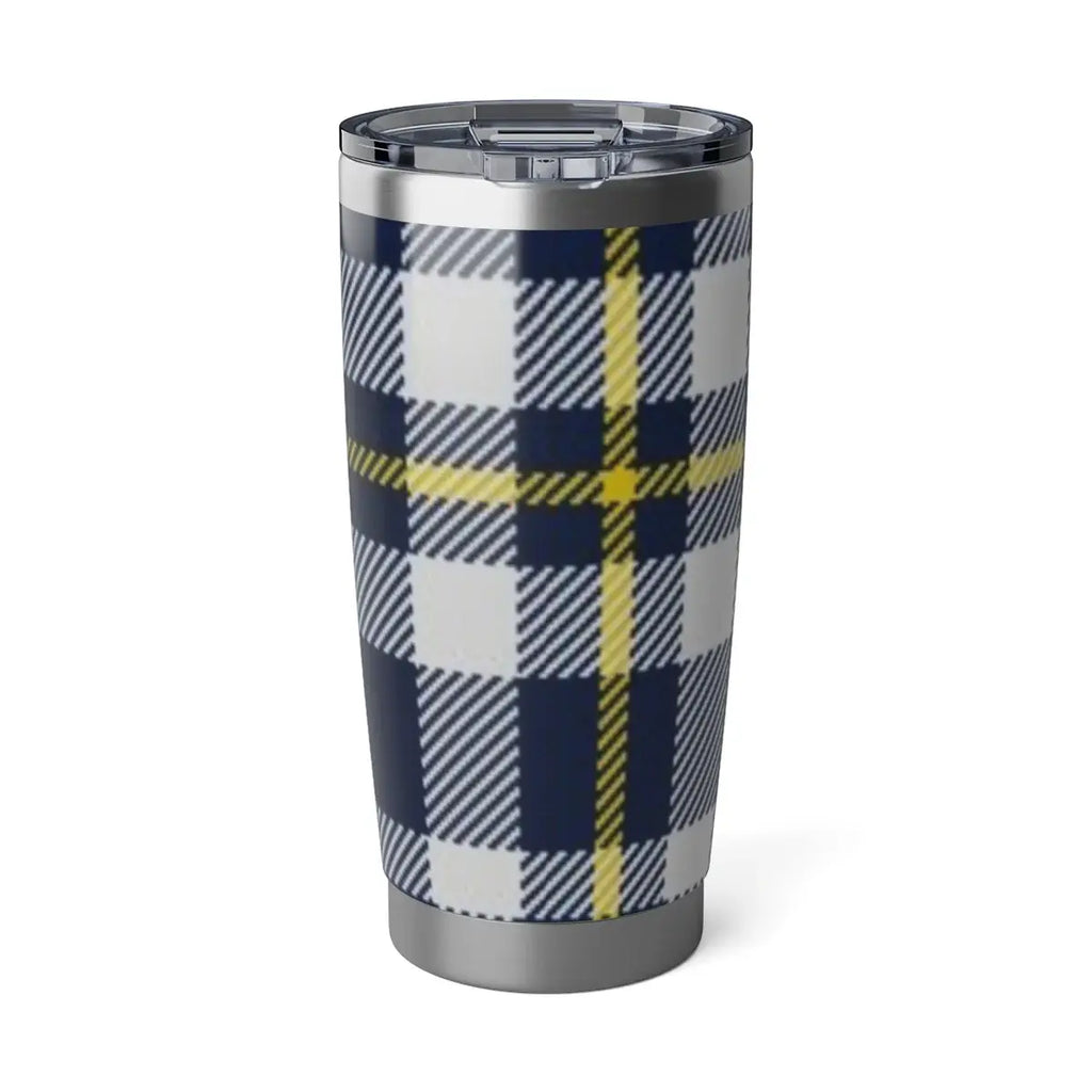 Stylish Plaid Stainless Steel Travel Tumbler Cup