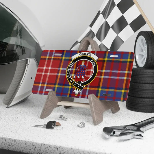 Colorful Tartan Design License Plate for Cars product
