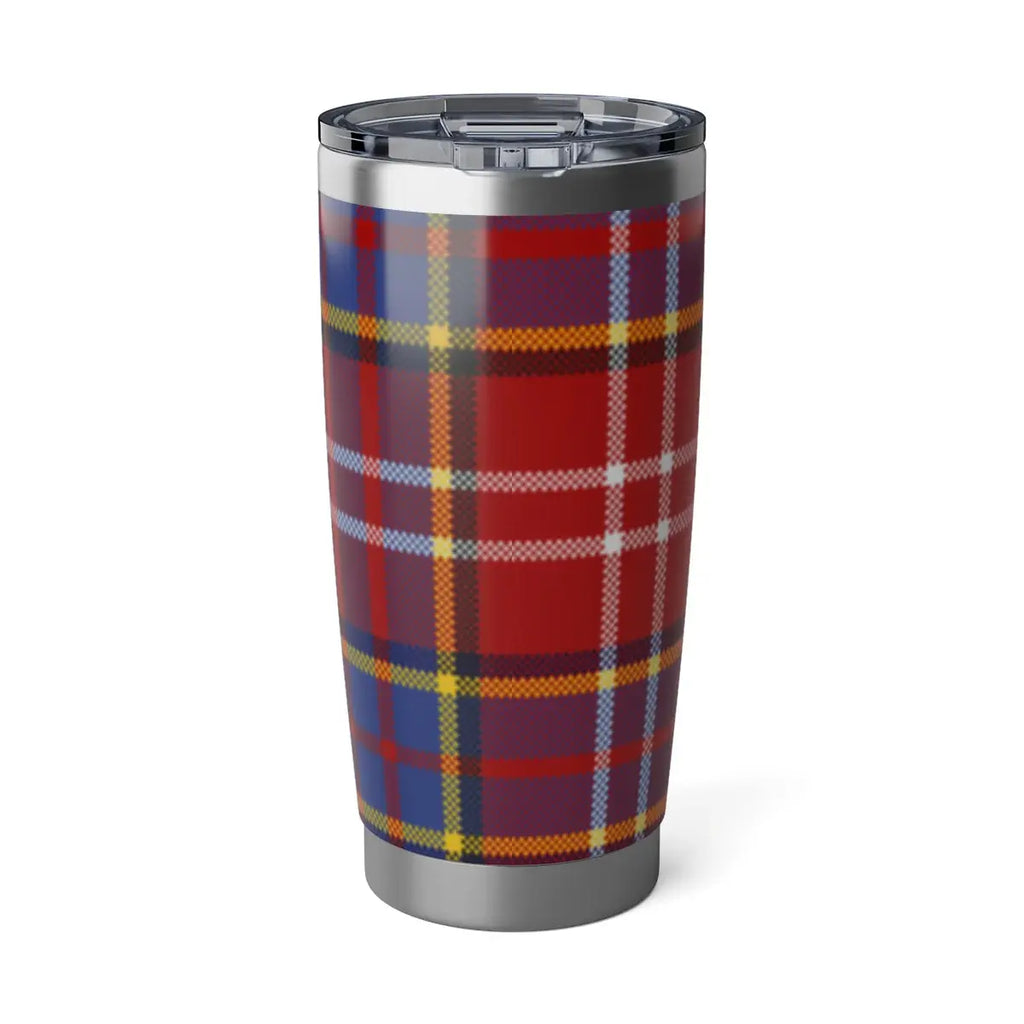 Vibrant Red Plaid Design Insulated Tumbler Product