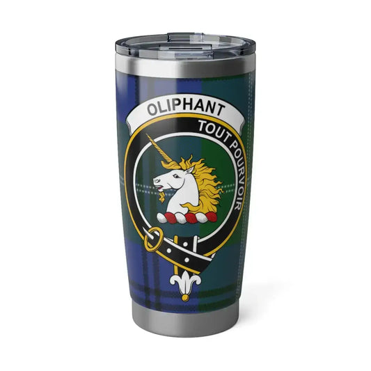 Oliphant Tout Pourvoir Unicorn Crest Tumbler