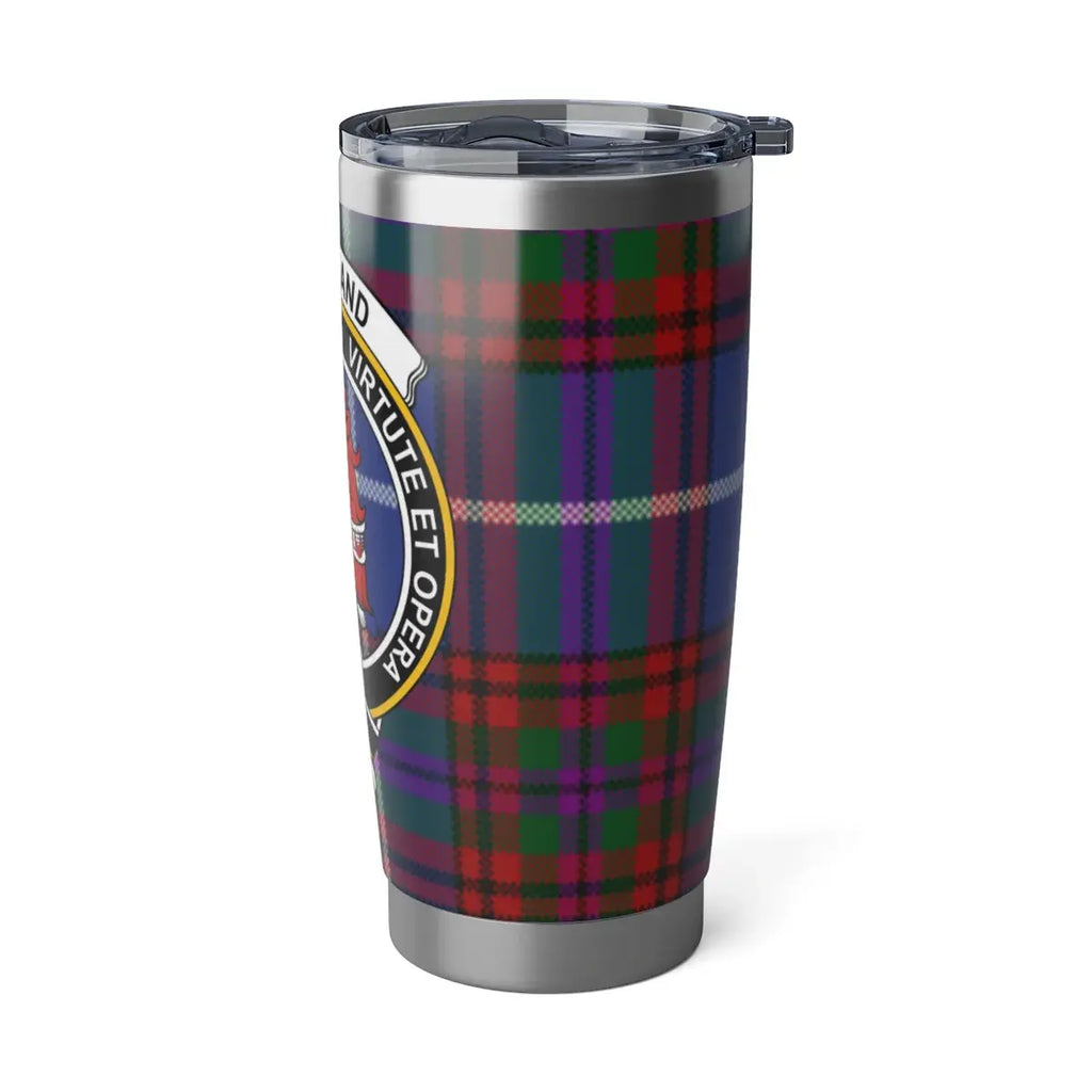 Vibrant Plaid Pattern Travel Tumbler for Drink Lovers
