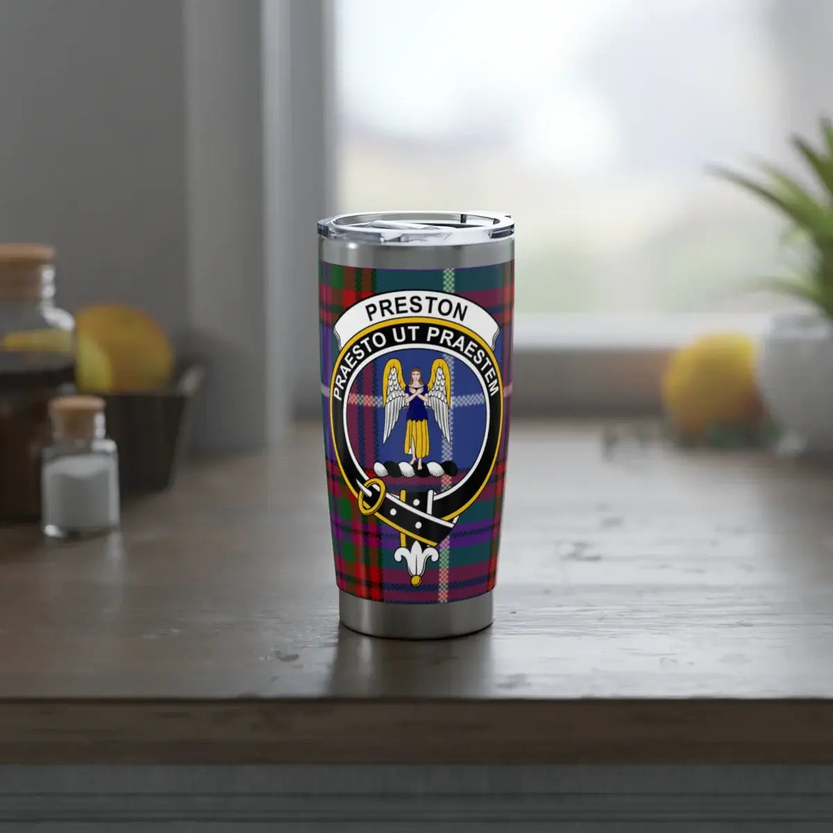Preston Plaid Crest Insulated Tumbler