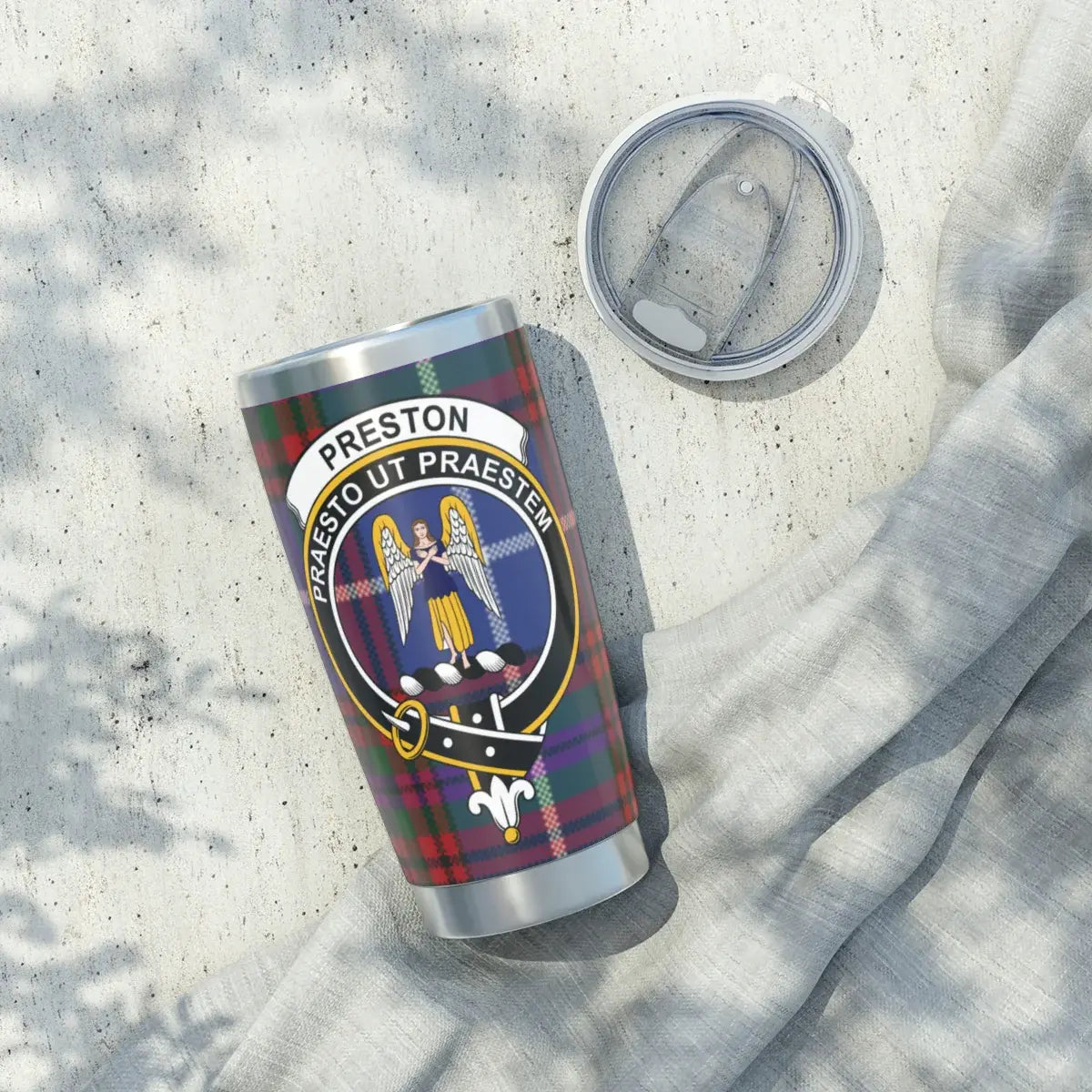 Preston School Tartan Travel Mug Custom Design