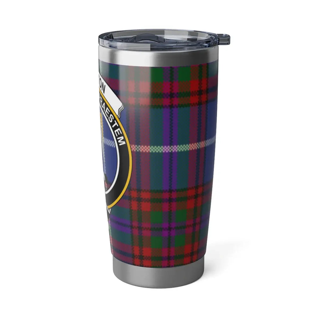 Colorful Plaid Pattern Thermal Travel Mug