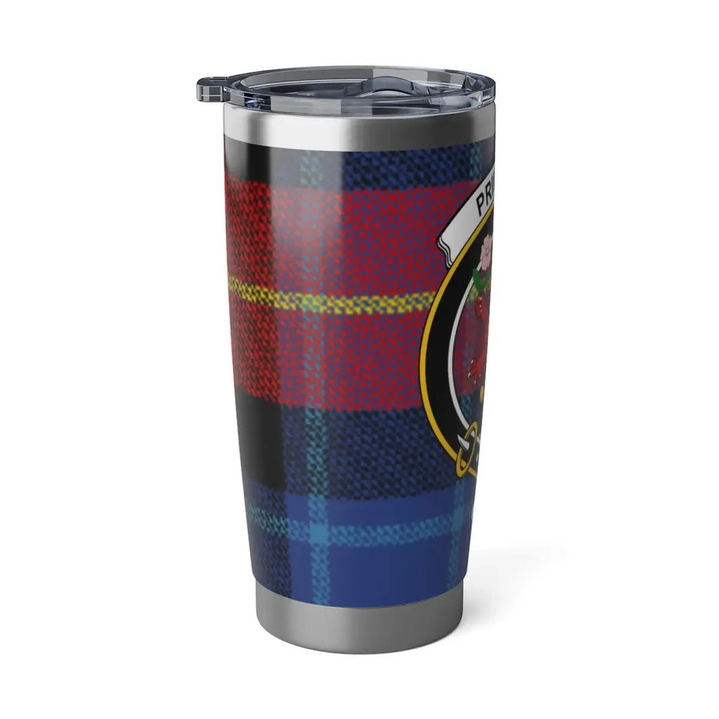 Primrose crest tumbler with secure lid — spill-resistant, fits car cup holder