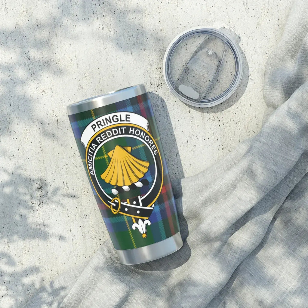 Clan Pringle Amicitia Reddit Honores insulated tumbler — 20 oz stainless steel crest design