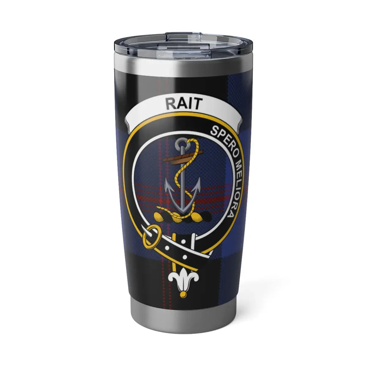 Navy Blue and Black Tumbler with Anchor Design