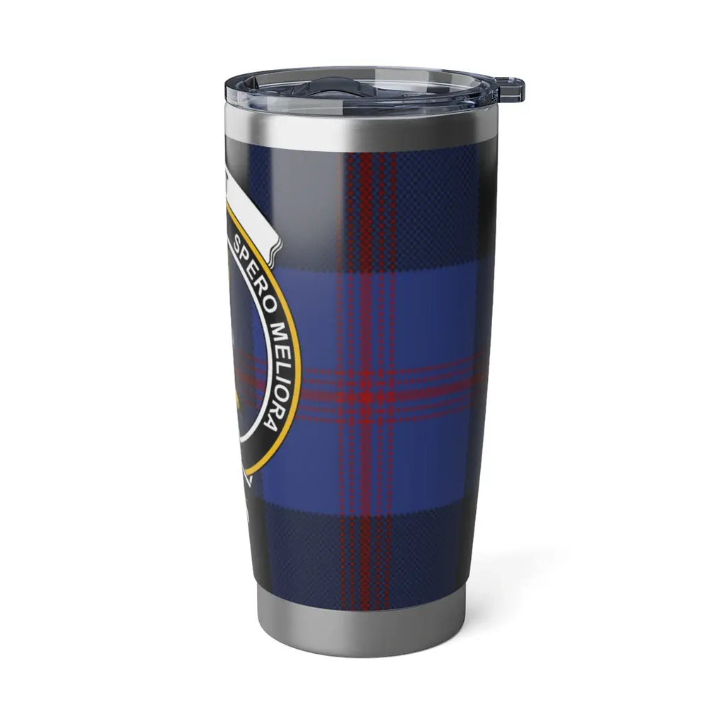 Blue Plaid Scottish Crest Tumbler for Everyday Use