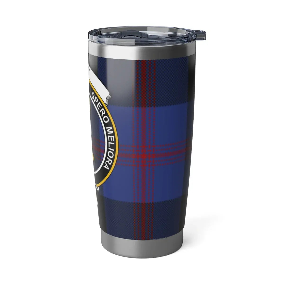 Blue Plaid Scottish Crest Tumbler for Everyday Use