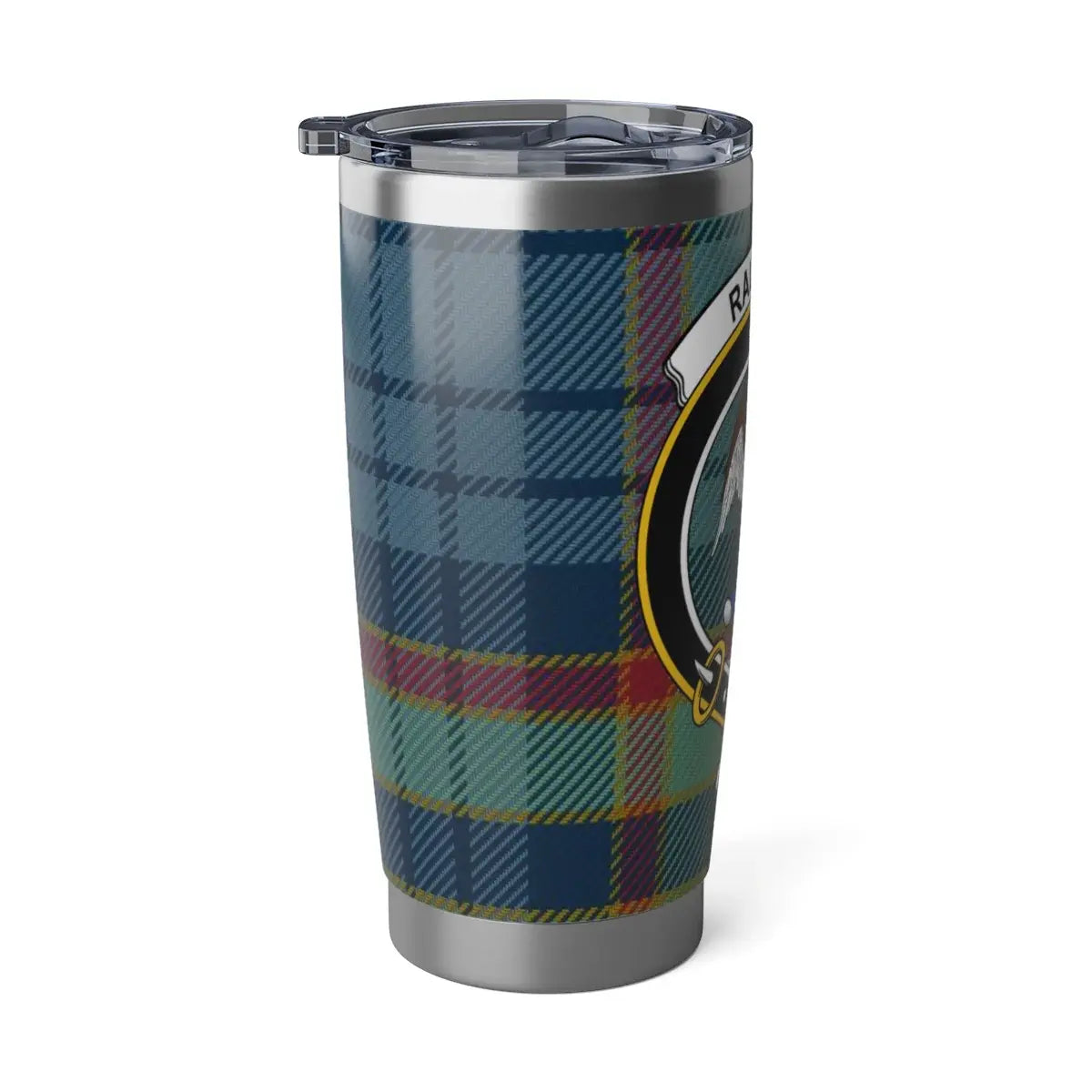Stylish Tartan Pattern Insulated Travel Mug