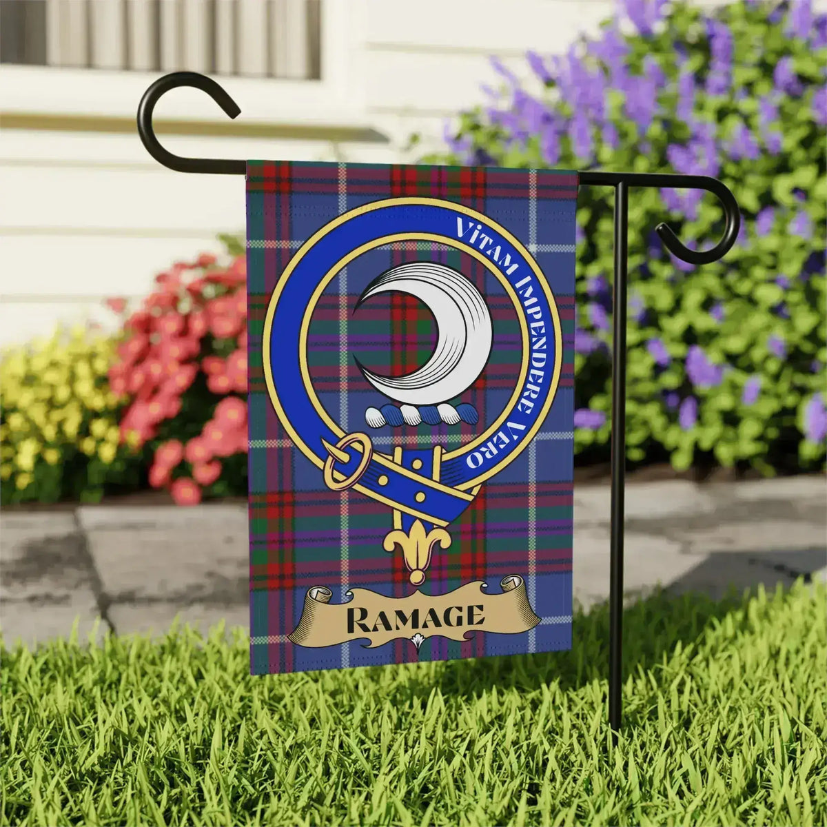 Clan Ramage Plaid Garden Flag Scottish Family
