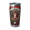 Clan Robertson tartan tumbler — 20oz stainless steel with crest and plaid print