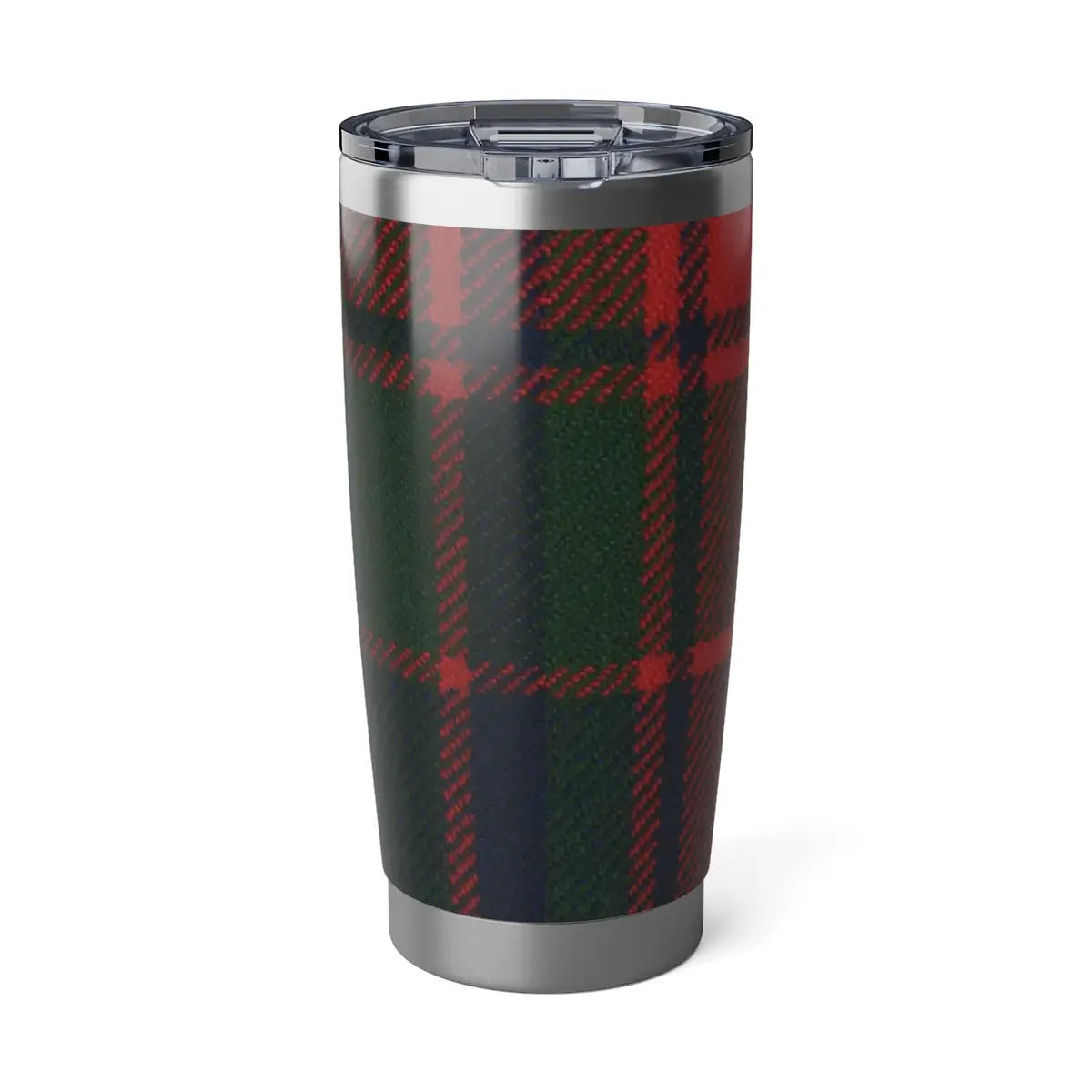 Clan Robertson red and green plaid tumbler — double-wall stainless steel, 20oz