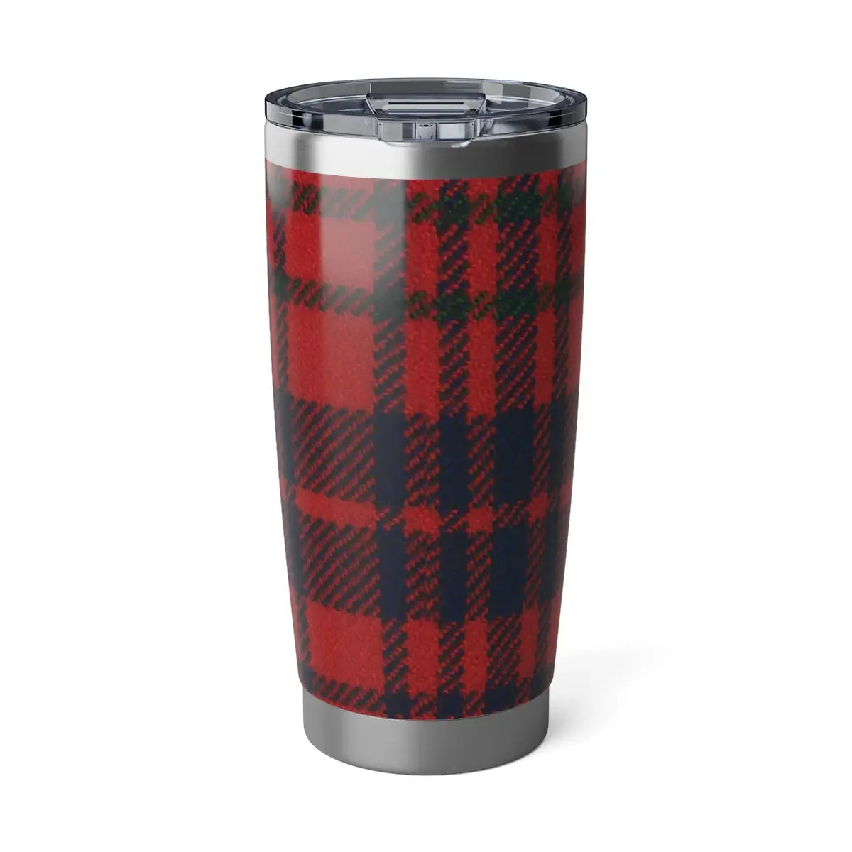 Clan Ross red and black plaid tumbler — double-wall stainless steel, 20oz