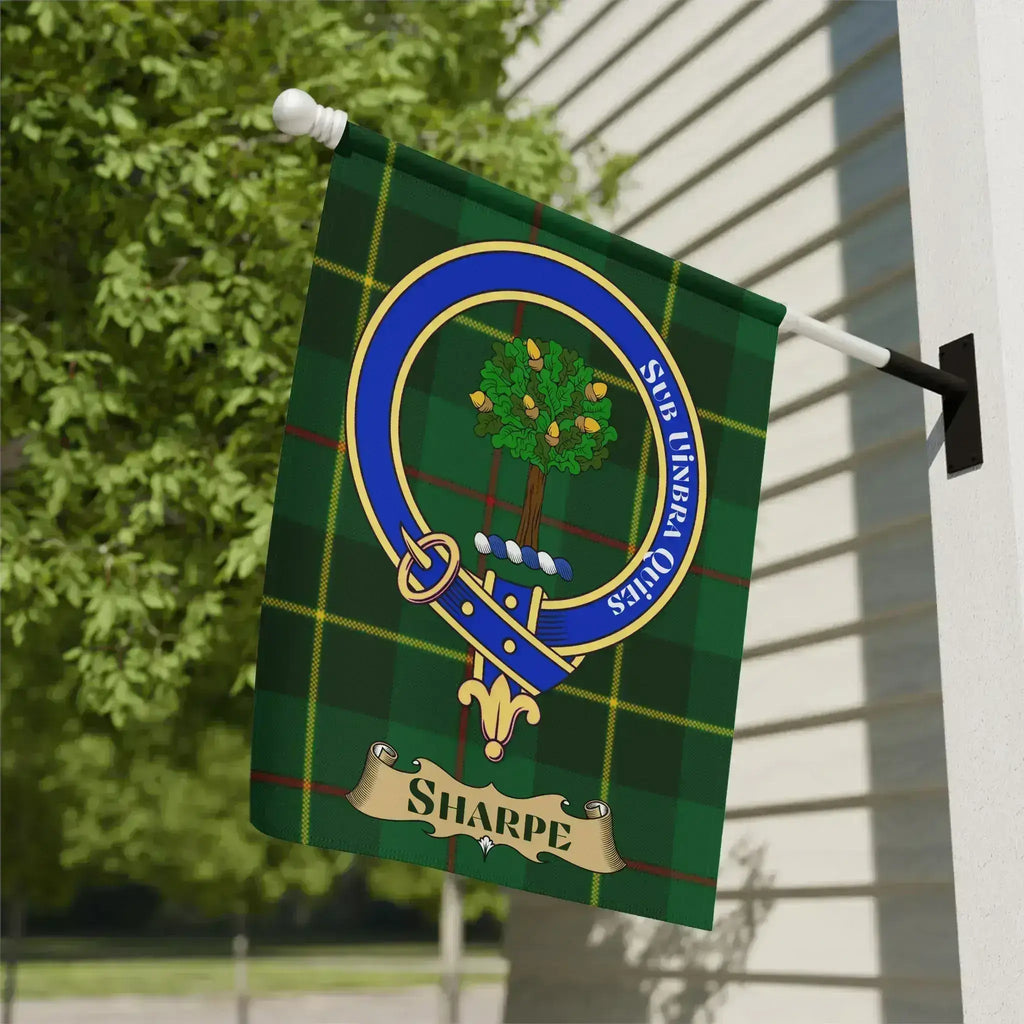 Personalized Sharpe Crest Badge Garden Flag