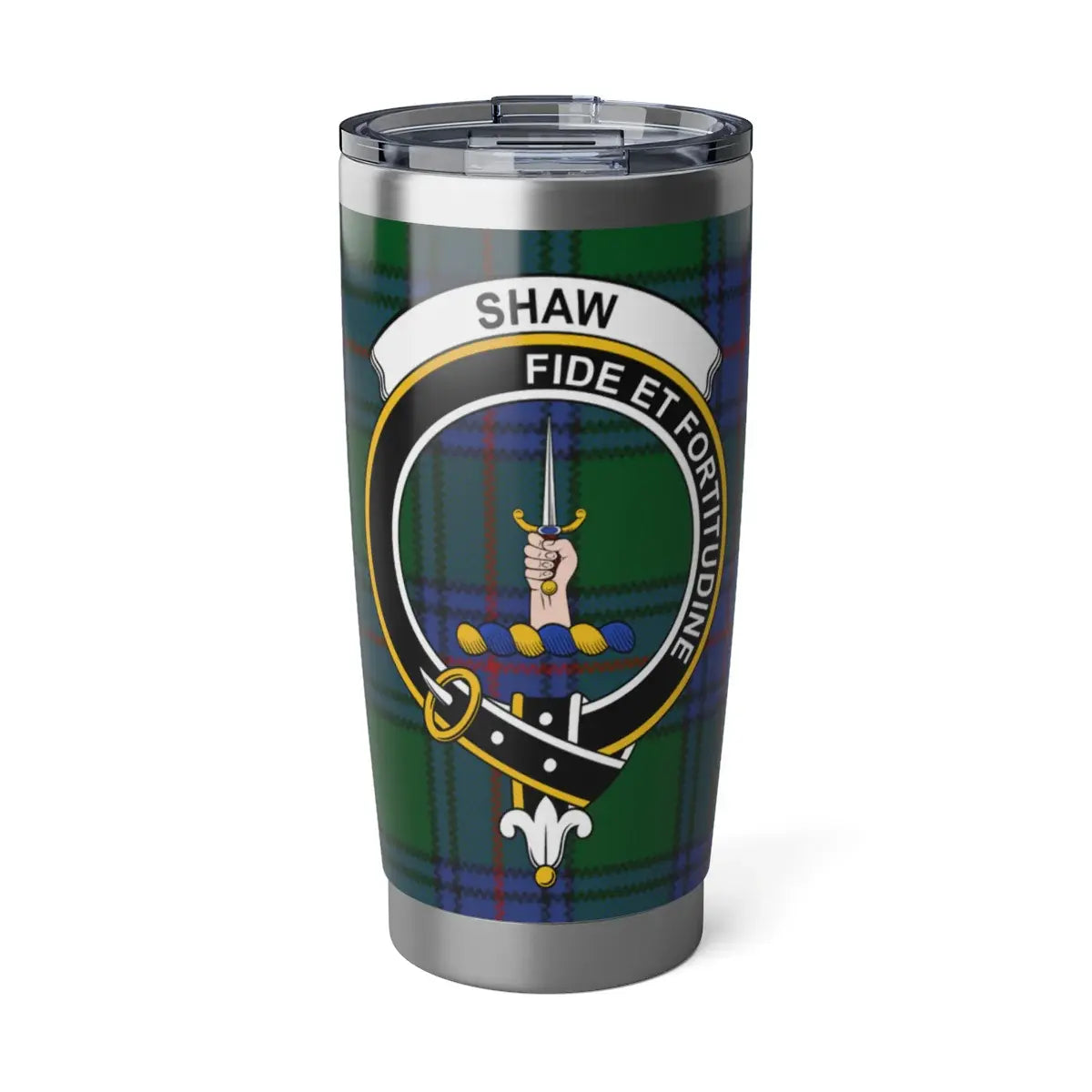 Shaw Fide et Fortitudine Crest Design Tumbler
