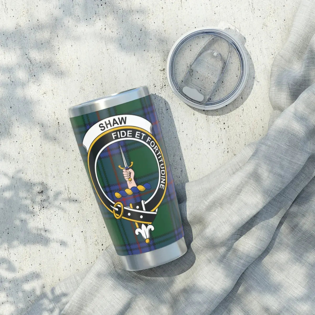 Fide et Fortitudine Clan Crest Tumbler Beverage Cup