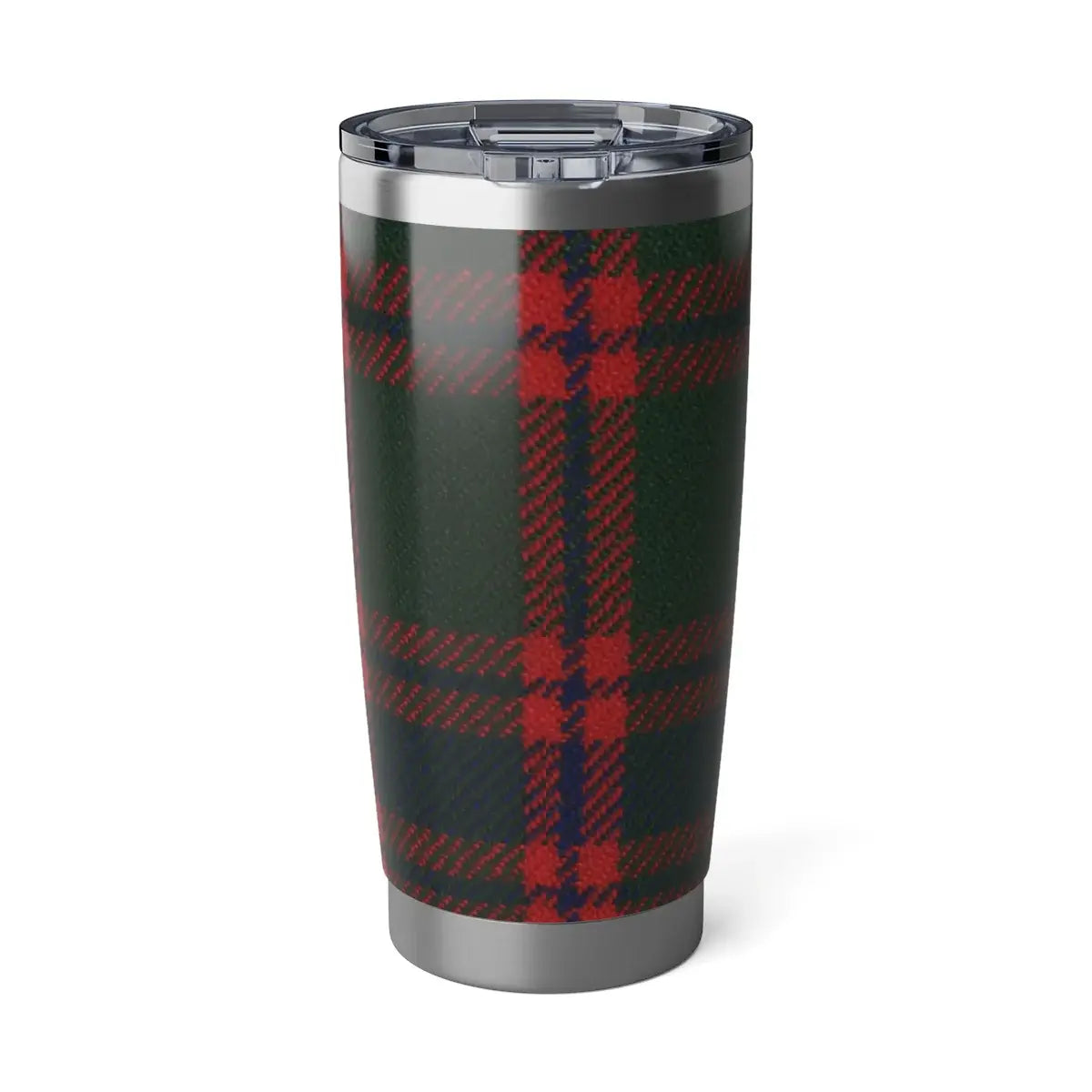 Clan Skene red and black plaid insulated tumbler — double-wall stainless steel, 20oz