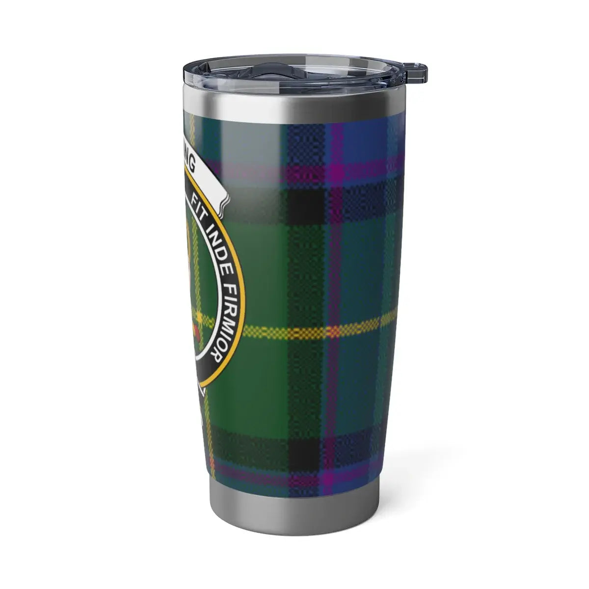 Stylish Blue Green Plaid Insulated Tumbler Product