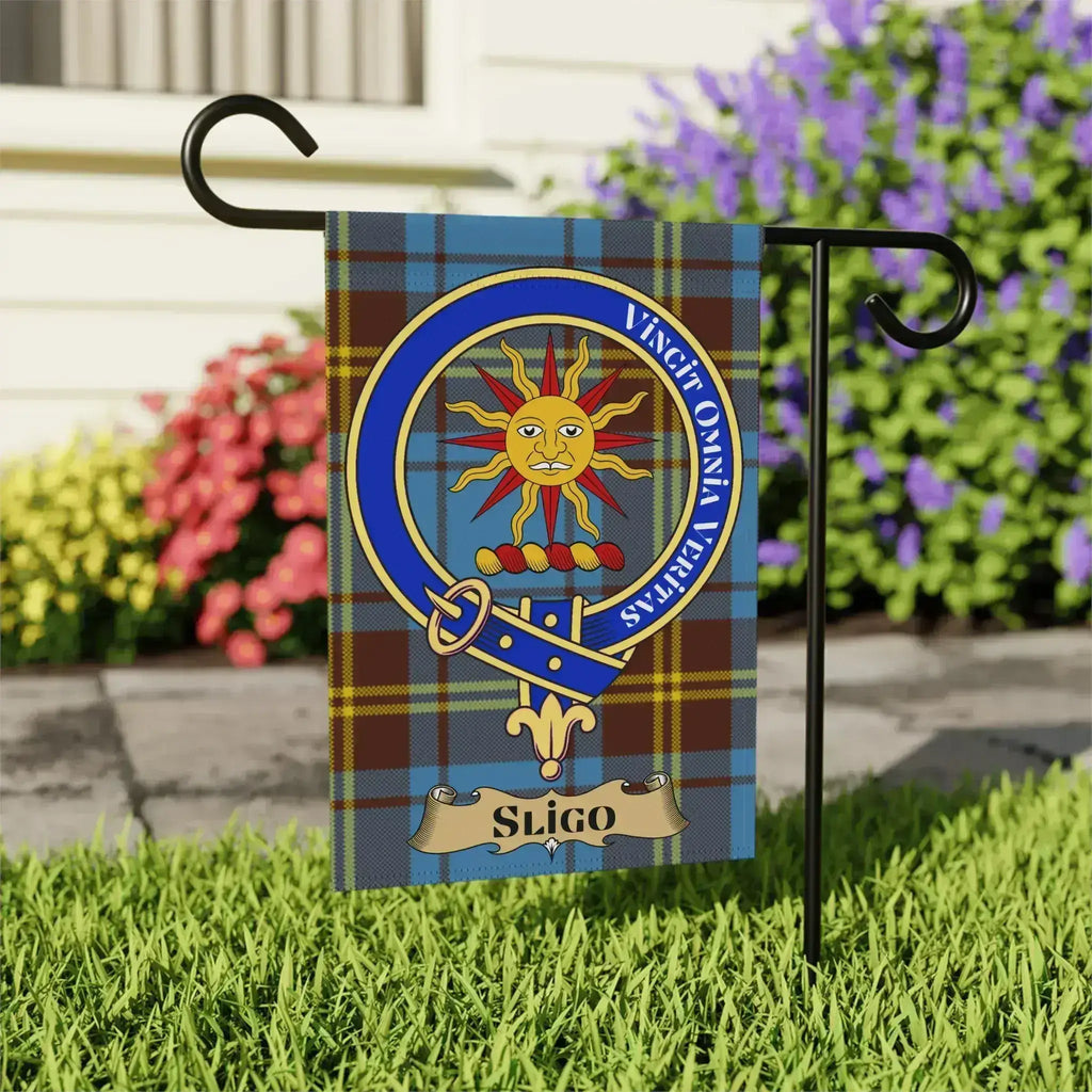 Vintage Sun and Crest Garden Flag Sligo