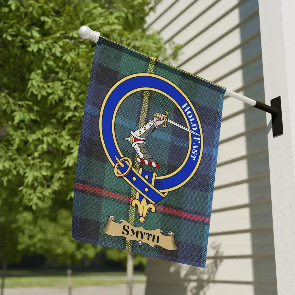 Hold Fast Crest Plaid Personalized Flag
