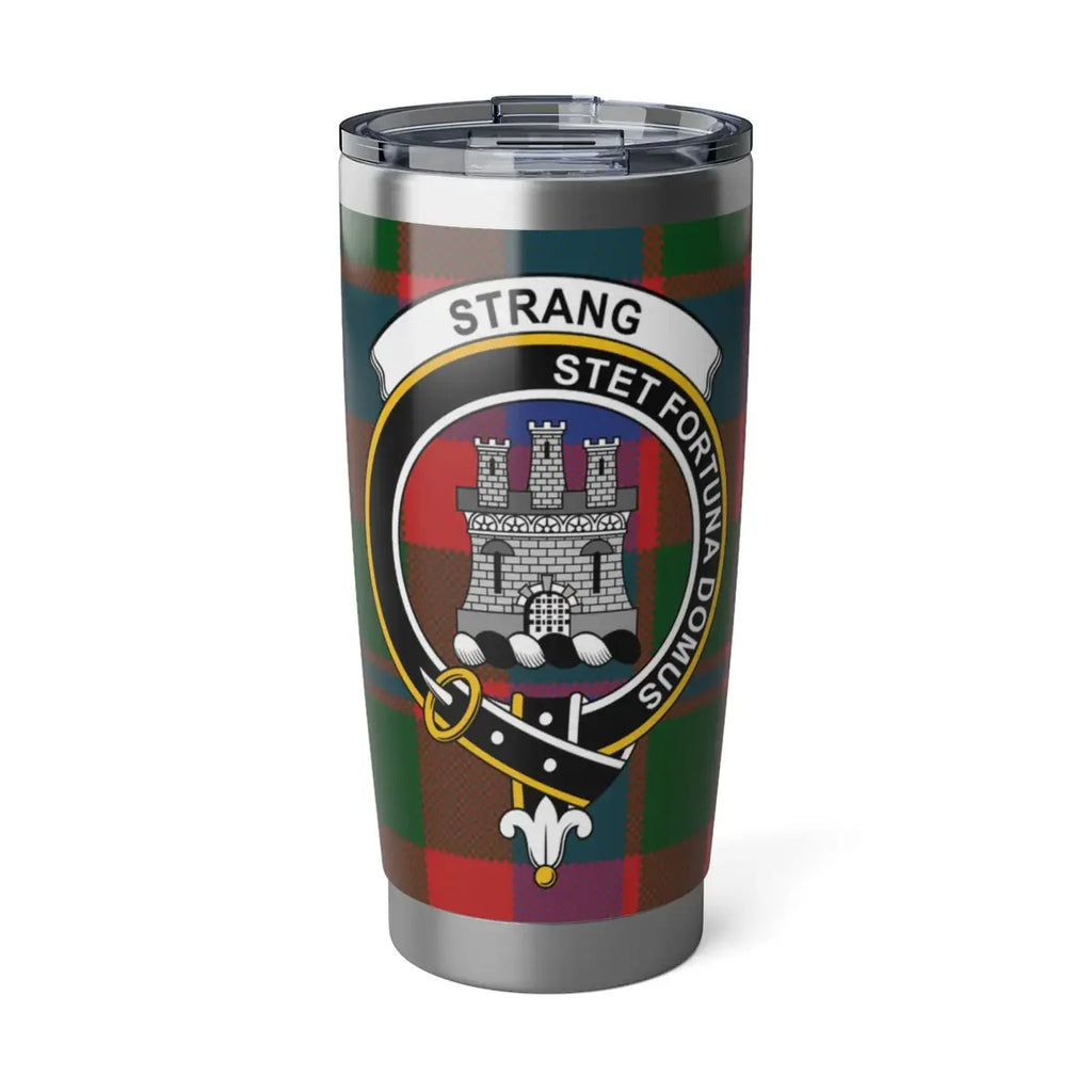 Clan Strang stet fortuna domus crest insulated tumbler — 20oz stainless steel