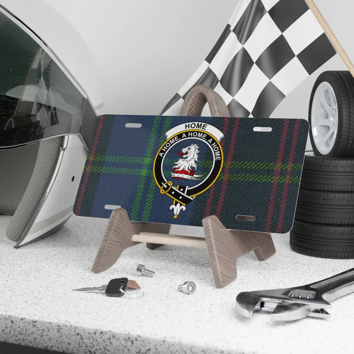 Clan Sutherland sans peur Scottish crest novelty license plate — 100% aluminium, 12x6 inch