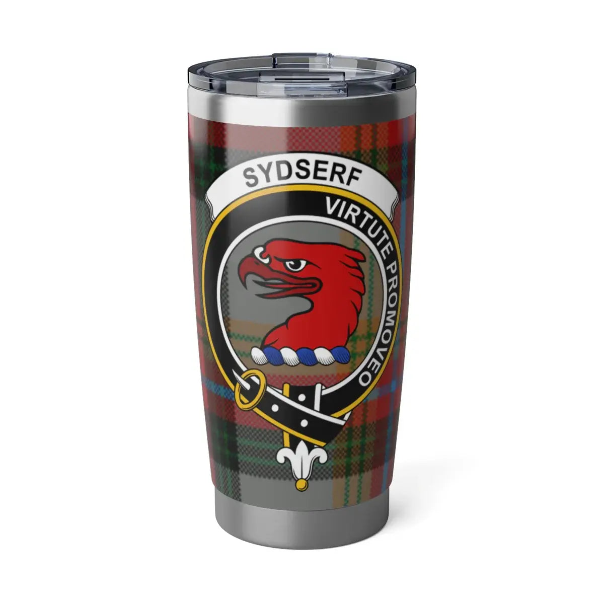 Clan Crest Plaid Design Travel Mug for Everyday Use