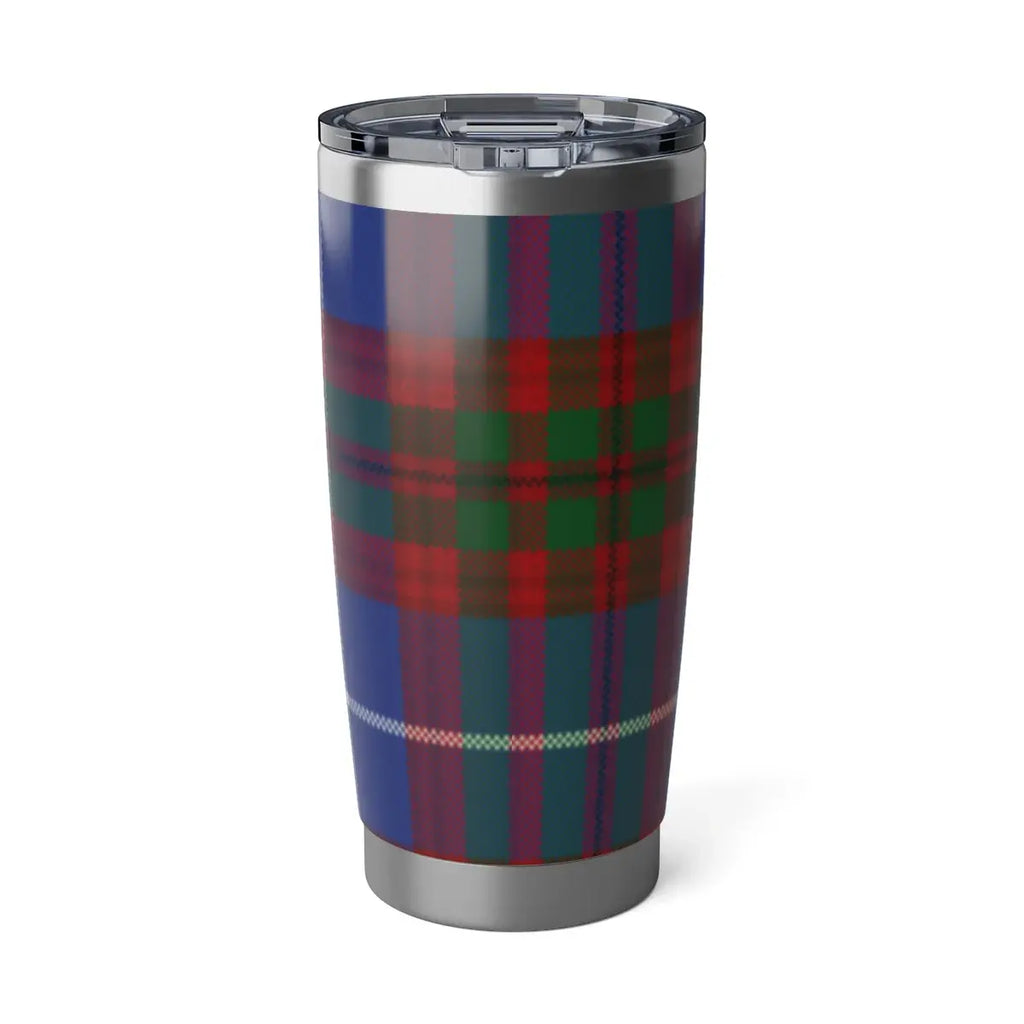 Blue and Red Plaid Insulated Travel Mug