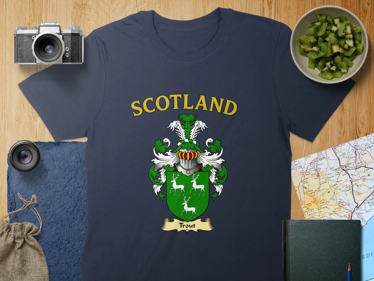 Scotland Shield Graphic Trout Crest T-shirt
