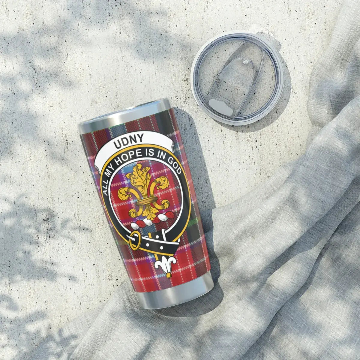 All My Hope is in God Tartan Travel Mug