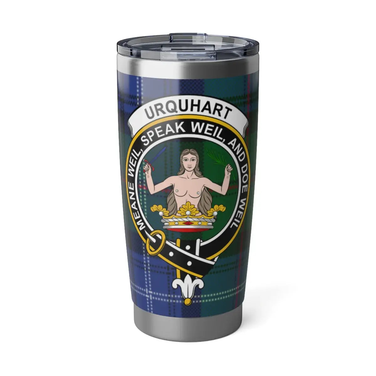 Clan Urquhart tartan speake weil and doe weil drinkware — 20oz stainless steel tumbler